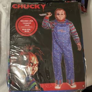 Mens Halloween chucky costume with mask